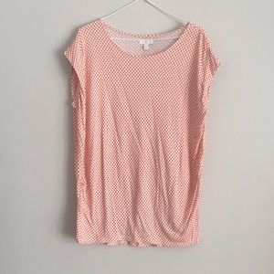 Orange & White Polka Dot Charming Charlie’s Top